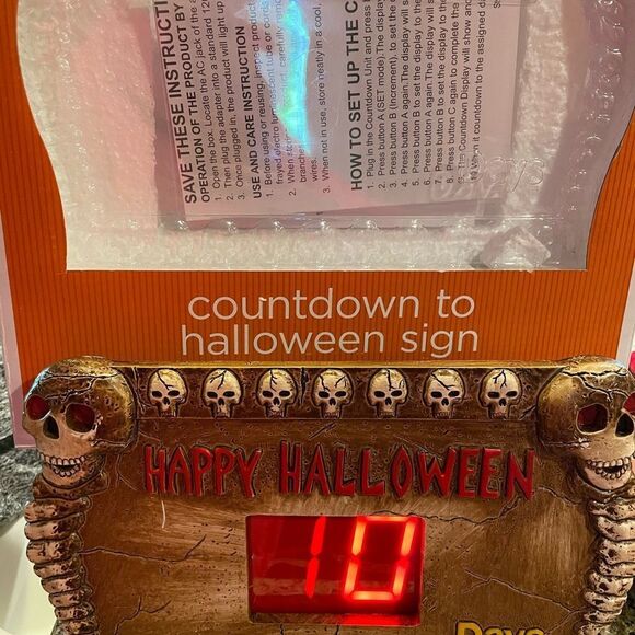 Target Electronic HALLOWEEN 2009 Count Down To Halloween Skull Sign RARE HTF - Picture 7 of 15